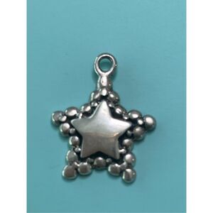 .925 Star outlined with Bubbles Sterling Silver Jewelry #retired Star